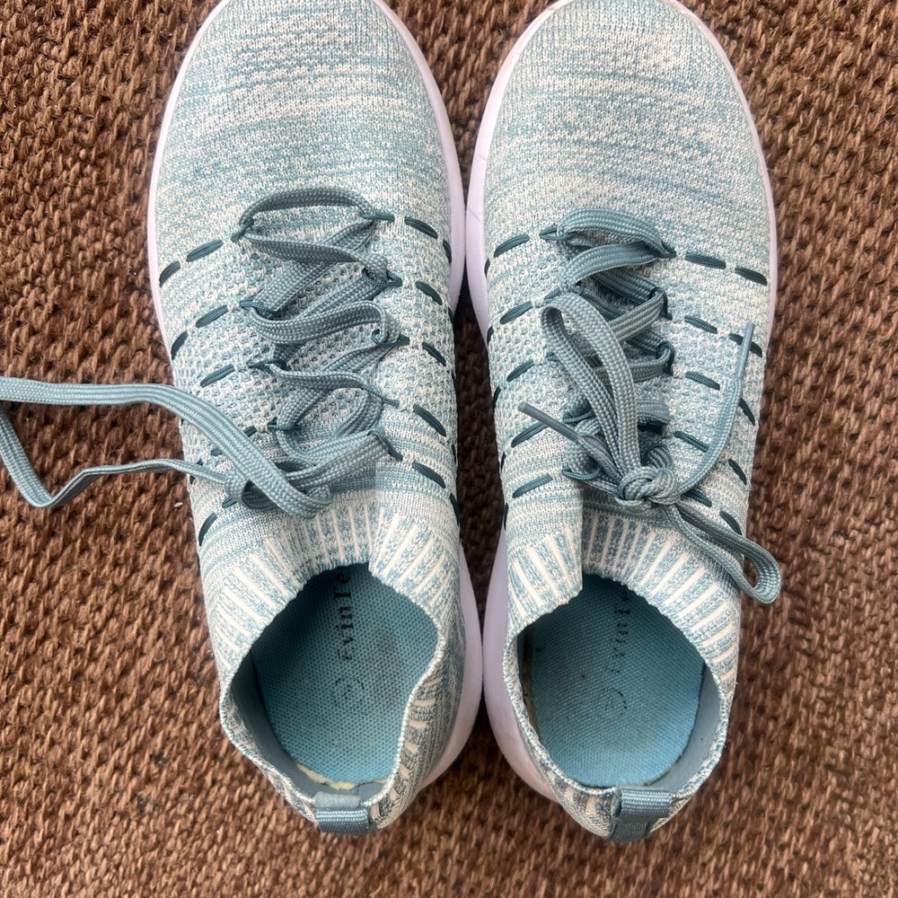 Women’s Light Teal Knit Slip-On Sneakers 7.5
